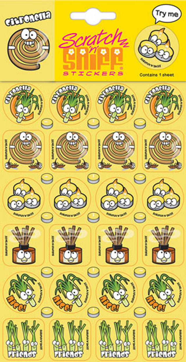 Citronella - Scratch ‘n’ Sniff (24 stickers)
