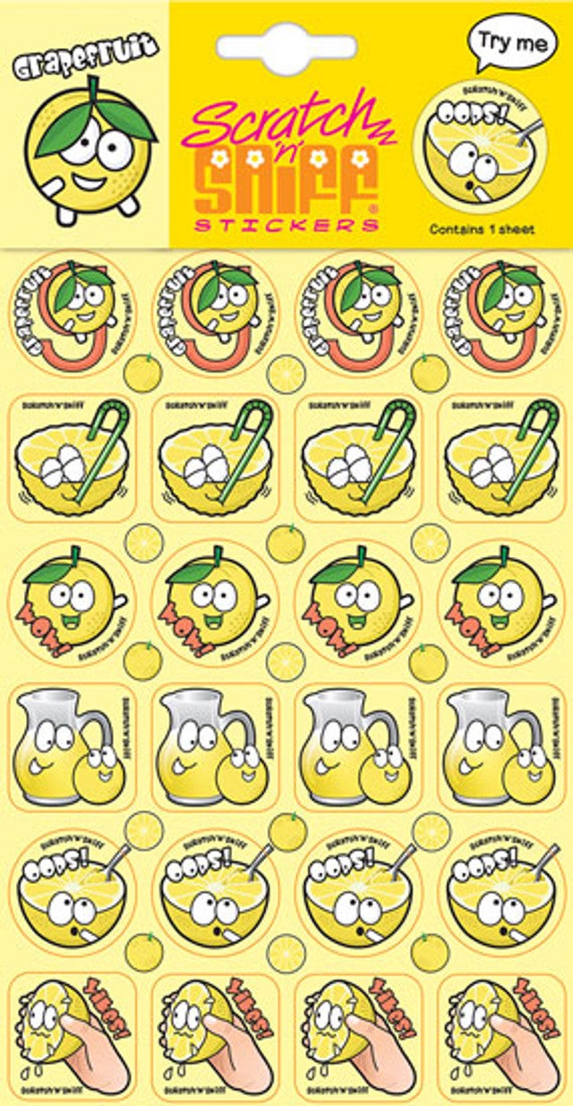 Grapefruit - Scratch 'n' Sniff (24 stickers)