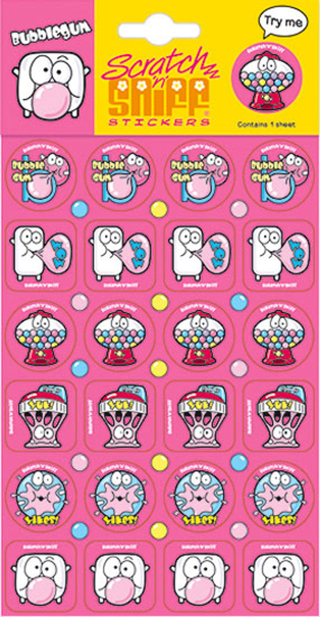 Bubblegum - Scratch 'n' Sniff (24 stickers)