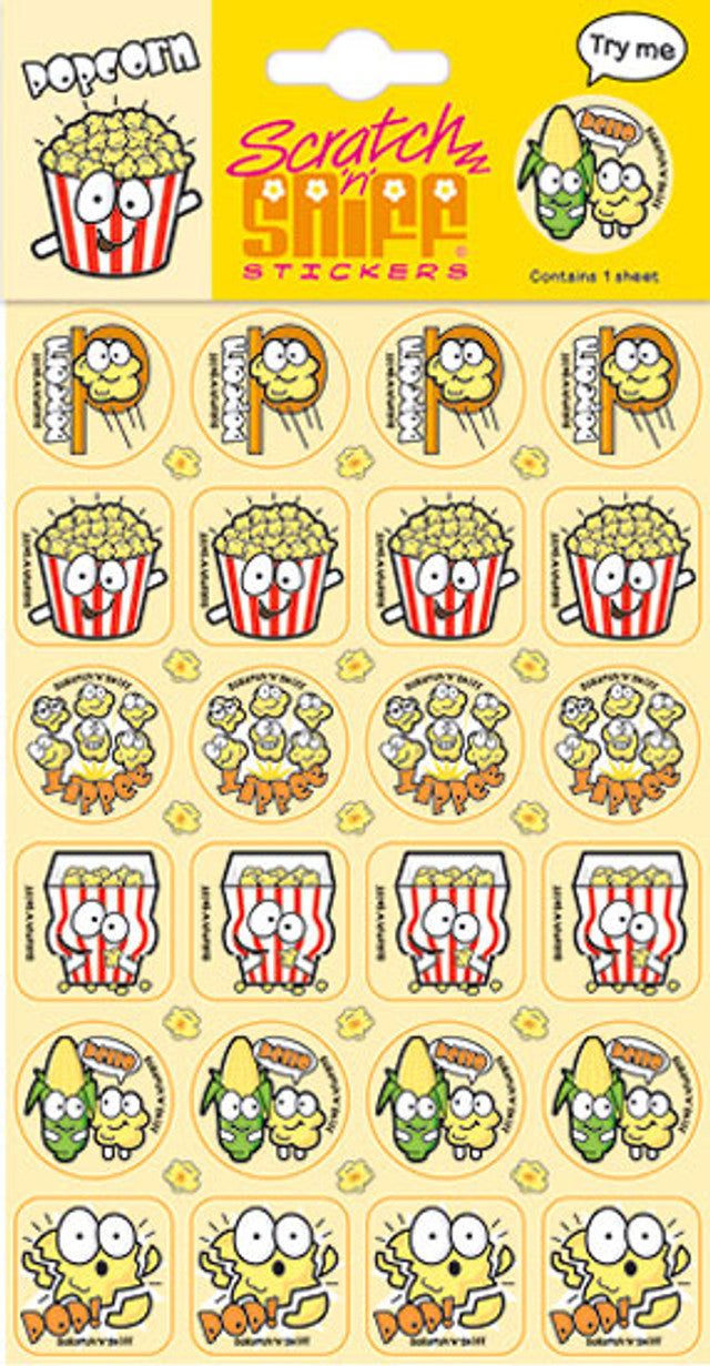 Popcorn - Scratch 'n' Sniff (24 stickers)