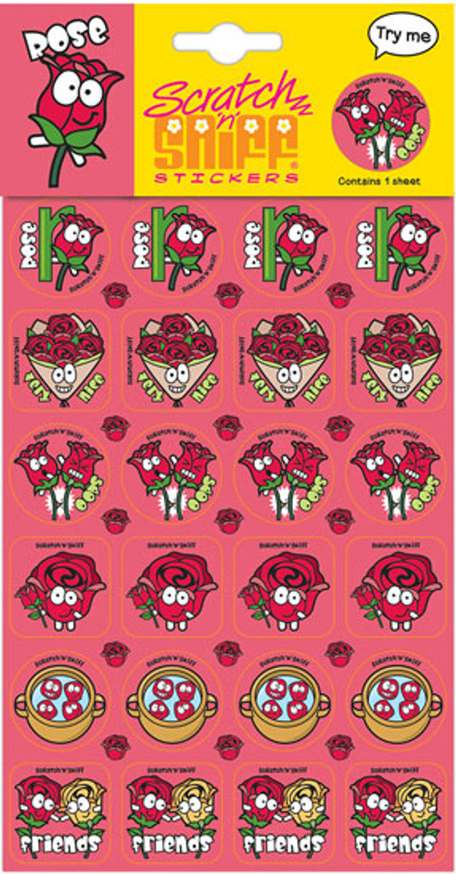 Rose - Scratch 'n' Sniff (24 stickers)