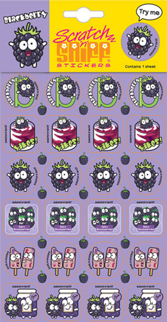 Blackberry - Scratch 'n' Sniff (24 stickers)
