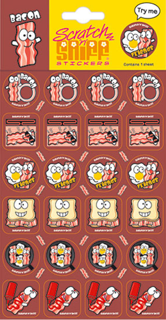 Bacon - Scratch 'n' Sniff (24 stickers)