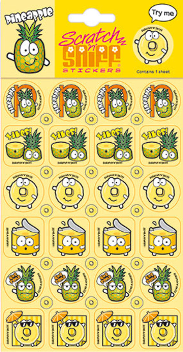 Pineapple - Scratch 'n' Sniff (24 stickers)