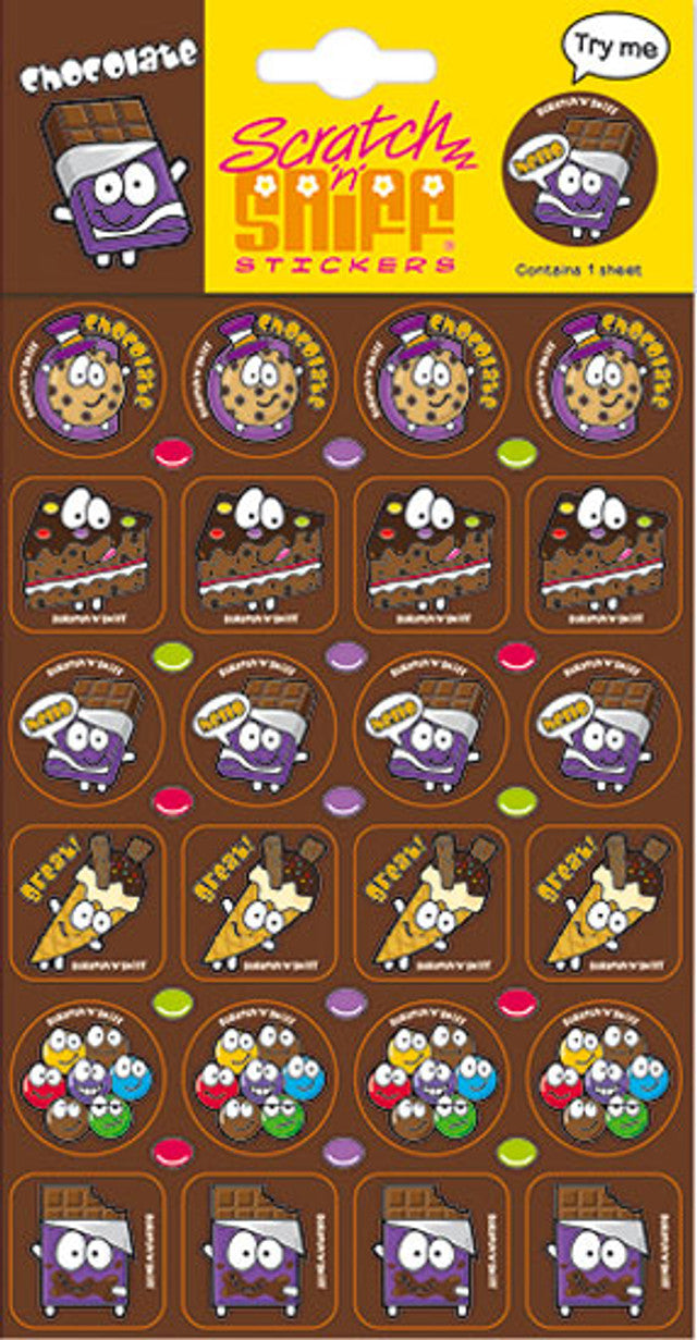 Chocolate - Scratch 'n' Sniff (24 stickers)