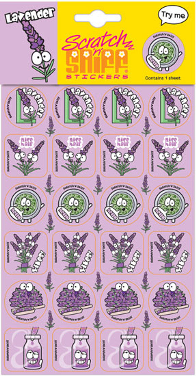 Lavender- Scratch 'n' Sniff (24 stickers)
