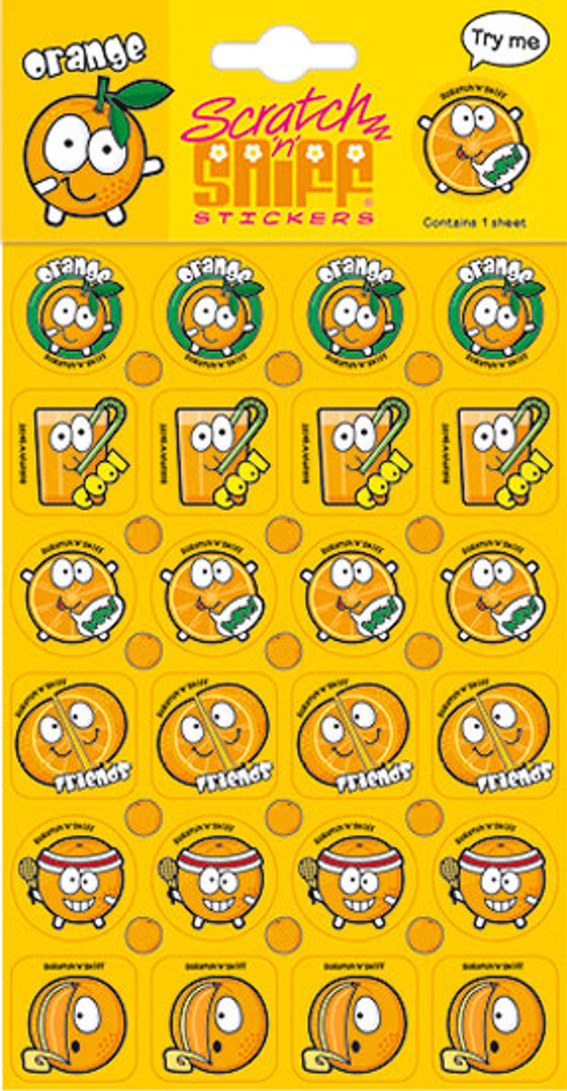 Orange - Scratch 'n' Sniff (24 stickers)