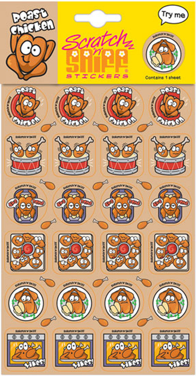 Roast chicken - Scratch 'n' Sniff (24 stickers)