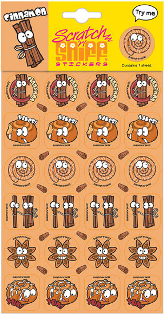 Cinnamon - Scratch 'n' Sniff (24 stickers)