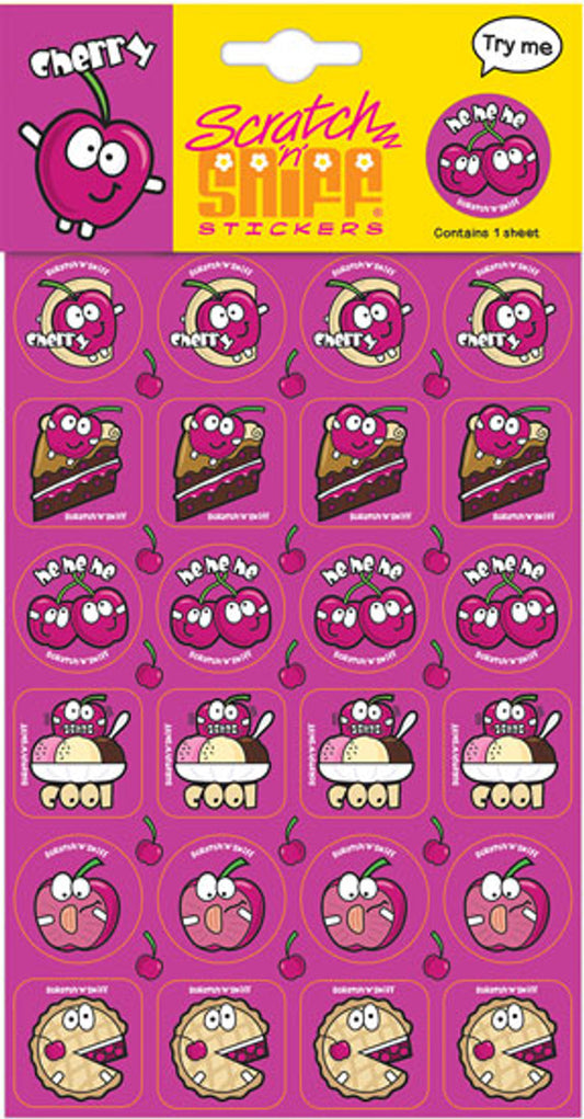 Cherry - Scratch 'n' Sniff (24 stickers)