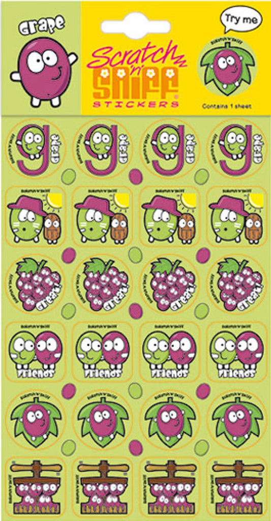 Grape - Scratch 'n' Sniff (24 stickers)